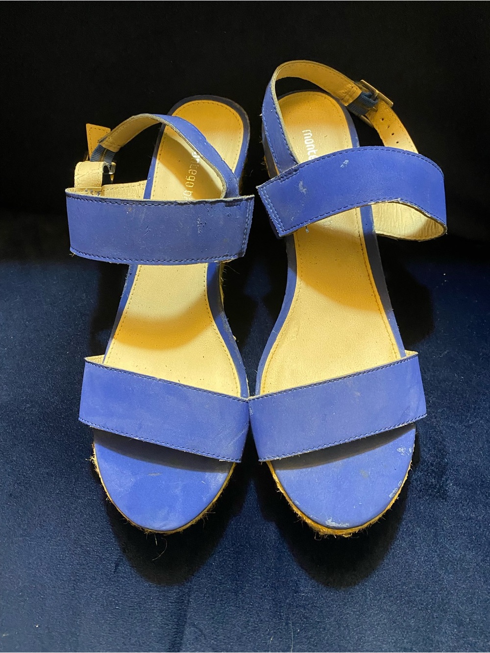 Montego Bay Club Blue Open-Toe Strappy Sandals